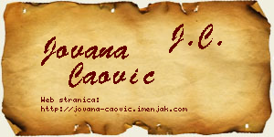 Jovana Čaović vizit kartica